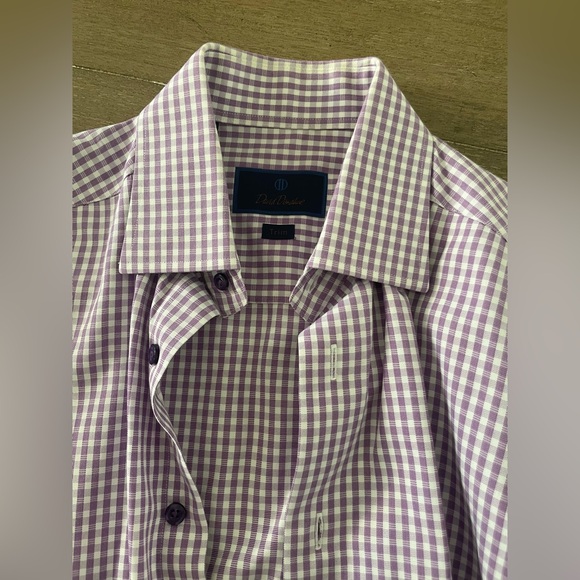 DAVID DONAHUE Trim Fit Dress Shirt Size 15.5 - 34/35 - Picture 5 of 5